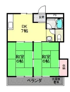荒川マンション【3階】の間取り