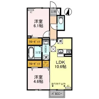 ヴォルガ【1階】の間取り