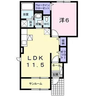 ラ・メ-ル・ハヤト【1階】の間取り