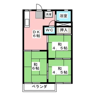 タウニィ鶴正D棟【2階】の間取り