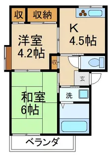 ワールドライフ中田I【2階】の間取り