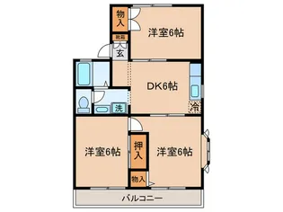 サルドセジュ-ル【2階】の間取り