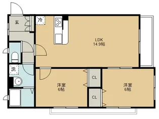 アルセコシティ仙台・原町【4階】の間取り