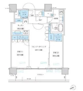 パークシティ柏の葉キャンパス ザ・ゲートタワー ウエスト【23階】の間取り