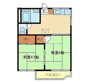コーポ黒河【2階】の間取り