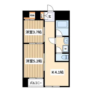 八王子高砂サマリアマンション【2階】の間取り