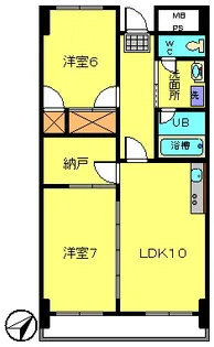 レジデンスタカフミII【2階】の間取り