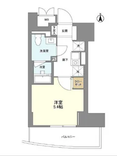 ミリアレジデンス御茶ノ水【8階】の間取り