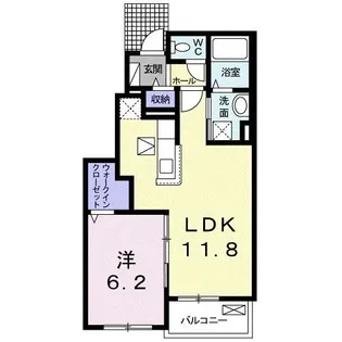 ミオリィII【1階】の間取り