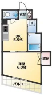 コーポよしむら【4階】の間取り