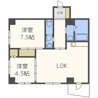 アクアトピア南郷通I【5階】の間取り