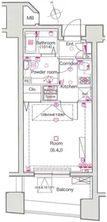 L-Flat鶯谷【9階】の間取り