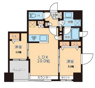 グランカーサ文京千石【8階】の間取り