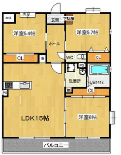 エクレール御領【2階】の間取り