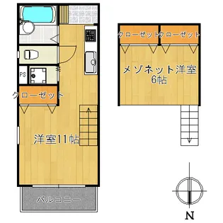エトワール桜井【4階】の間取り