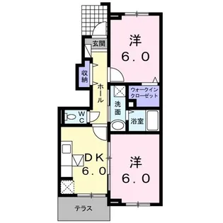 フルリール・ミル・カピタルC【1階】の間取り