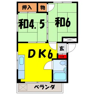 レジデンス江木(高崎市江木町)【2階】の間取り