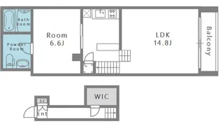 匠空阿波座西【13階】の間取り