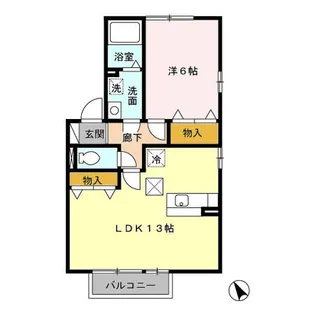 グランモア B【1階】の間取り