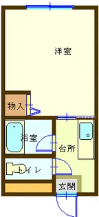 コーポ悠久【1階】の間取り