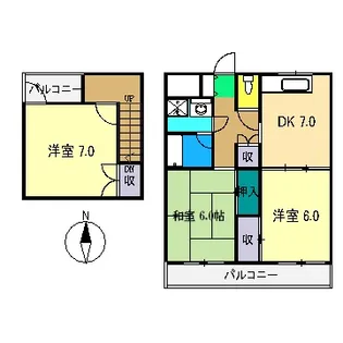 ユニテ西町【3階】の間取り