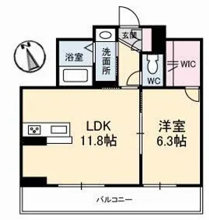 フェリーチェガーデン A棟【3階】の間取り