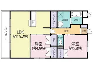 アポロ二日市【1階】の間取り