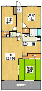 メゾンドールウイングヒルズ4番館【2階】の間取り
