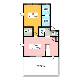 上鍛冶ハイツ【1階】の間取り