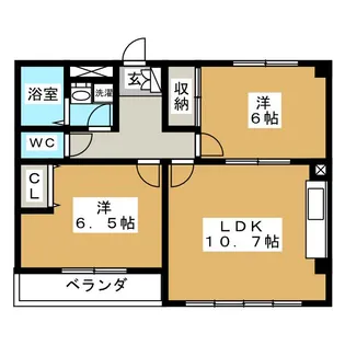 ピソアネシス【2階】の間取り