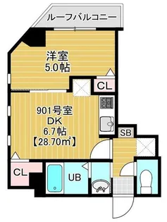 ソラトワーヌ【9階】の間取り