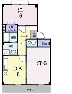 シャレール花見【1階】の間取り