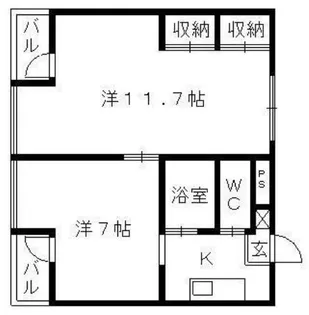 レインボープラザ【4階】の間取り