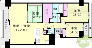 ファミールハイツ明石 参番館【11階】の間取り