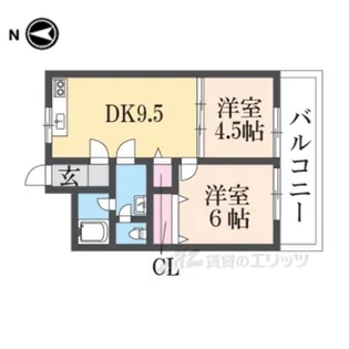 ウィンド・ヒル香里1【7階】の間取り