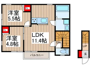 メゾン・ド・ジョワ【2階】の間取り