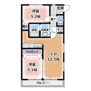グランコートII【2階】の間取り