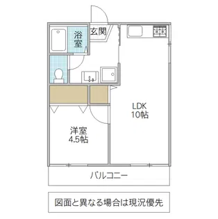 鹿島ハイツ B【2階】の間取り
