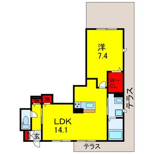 チェルシー【1階】の間取り