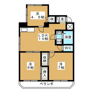 ブリックハイツ【3階】の間取り