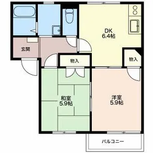 エブリ日吉 B【2階】の間取り