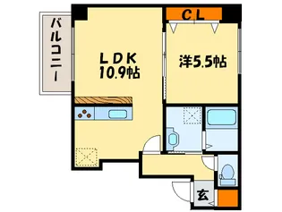 ド-リス北7条館【5階】の間取り