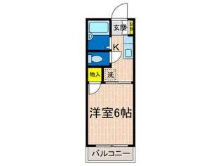 カ-サてる【1階】の間取り