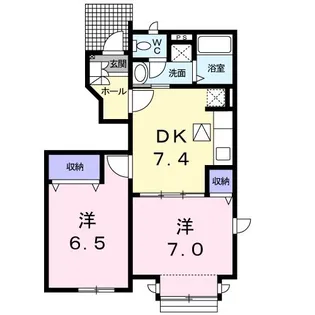 グリーンパーク野田【1階】の間取り