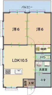 きよらかマンション【4階】の間取り