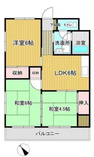 七福ビル 大橋町【7階】の間取り