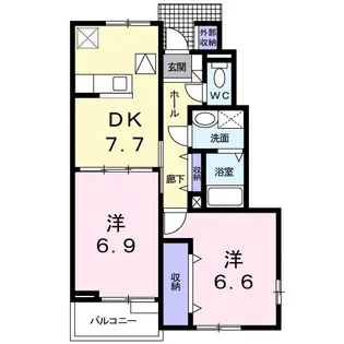 ボム・コリ-ヌIV【1階】の間取り