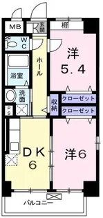 西舞子壱番館【2階】の間取り