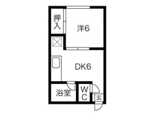 入船コーポパル【1階】の間取り