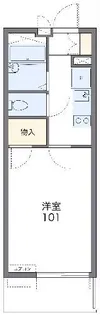 レオパレス浜木綿【2階】の間取り